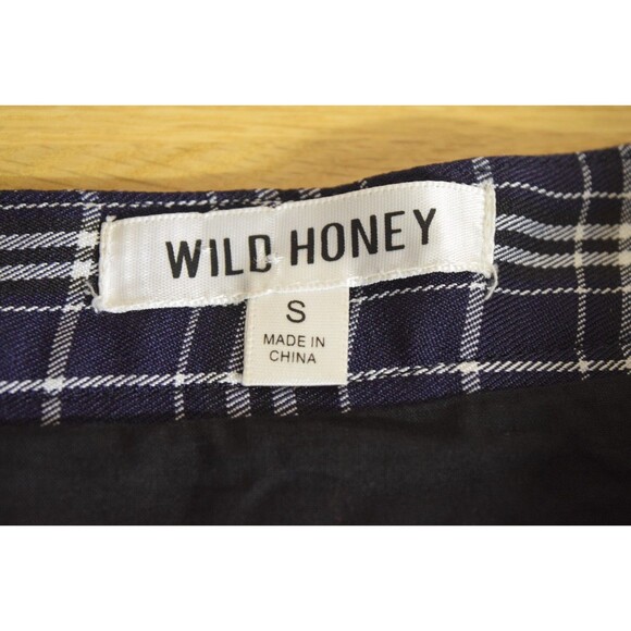 Wild Honey Womens Sz Sm Schoolgirl Uniform Pleated Mini Skirt Academia Emo Goth - Picture 3 of 6